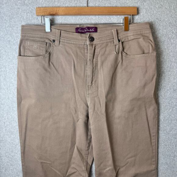 Gloria Vanderbilt Tan Jeans Women’s Size 16 Straight Leg Stretch Casual Comfort - Picture 5 of 11